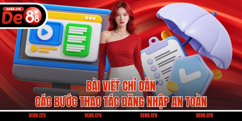 Bài viết chỉ dẫn các bước thao tác đăng nhập an toàn