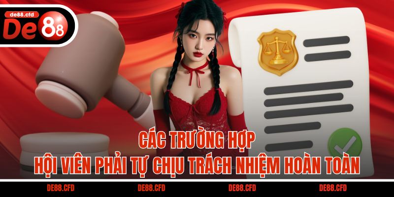 Các trường hợp hội viên phải tự chịu trách nhiệm hoàn toàn