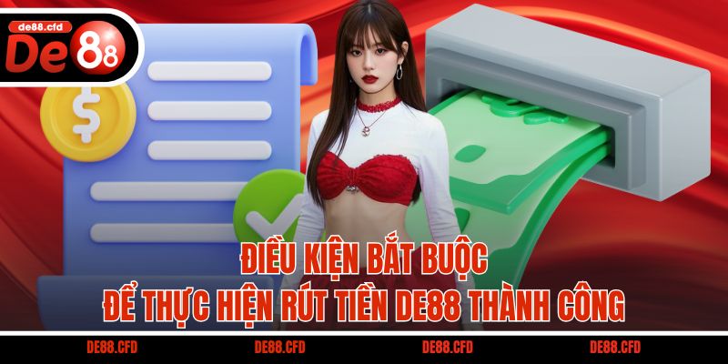 Điều kiện bắt buộc để thực hiện rút tiền DE88 thành công